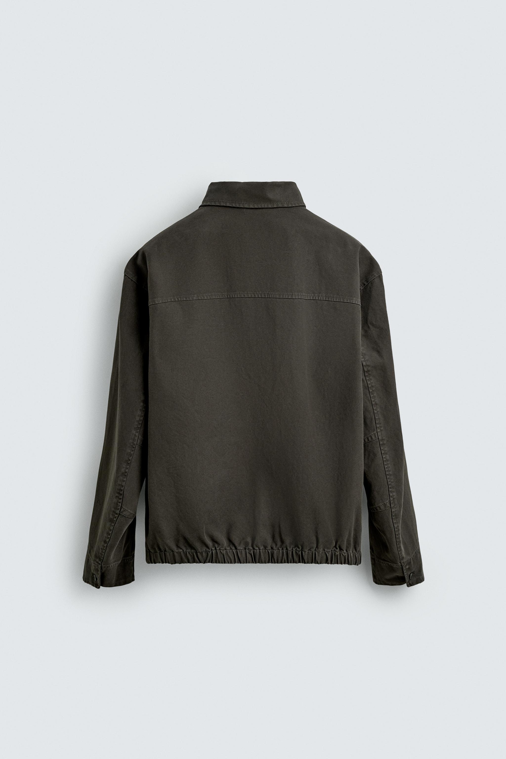 WASHED COTTON POLO OVERSHIRT